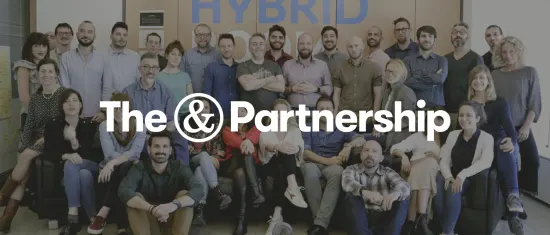 team photo, The & Partnership branding