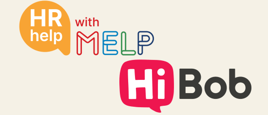 HR help with MELP and HiBob logos on a light background, showcasing a modern design for human resource solutions. , HRhelp, MELP, HiBob