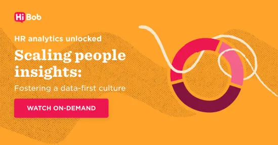 HR analytics promotion with colorful visuals emphasizing data-first culture insights. Watch now on-demand., HRanalytics, datafirstculture