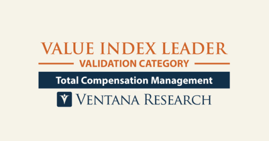 VALUE INDEX LEADER badge for Total Compensation Management by Ventana Research, Ventana Research, Total Compensation Management