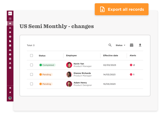 Payroll Hub dashboard