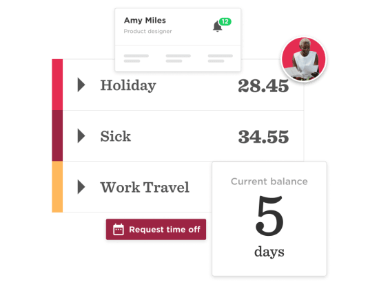 time off balance, employee vacation tracker