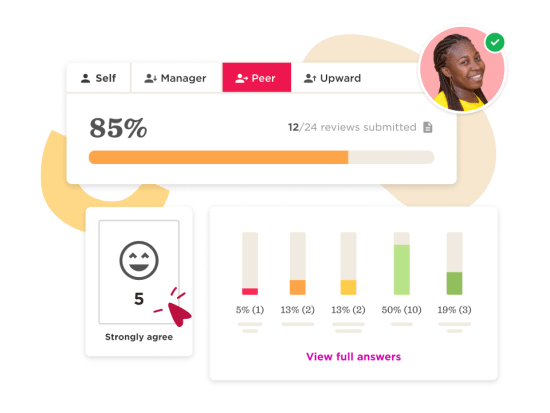 peer review dashboard, 85% satisfaction rating with review metrics and feedback visualization