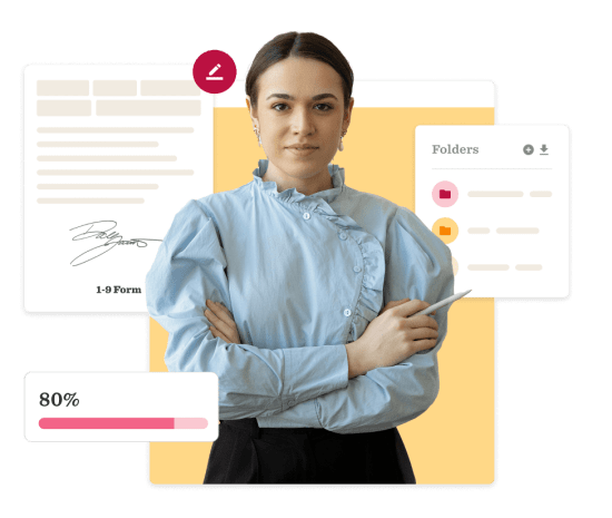 businesswoman, documentmanagement