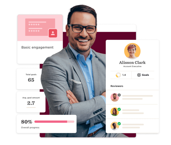 business professional, performance metrics dashboard
