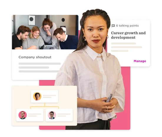 professional woman with pen, team collaboration, career growth highlights, teamwork, career development, company shoutout
