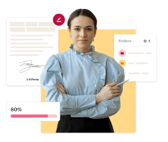 businesswoman, documentmanagement