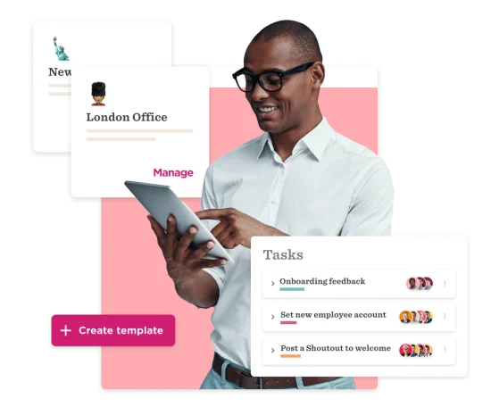 businessman, tablet, taskmanagement, onboardingfeedback, LondonOffice