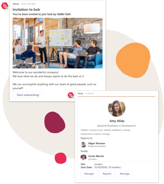 invitation-to-join-bob, employee-profile-dashboard