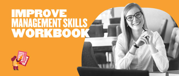 improve-management-skills-workbook, smiling-woman-in-white-shirt