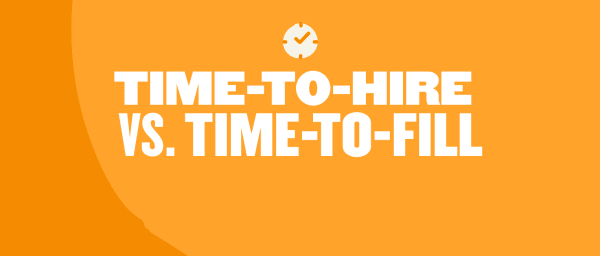 time-to-hire-vs-time-to-fill-graphic, recruitment-metrics-orange-background
