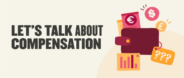 let's talk about compensation wallet money graphics, financial discussion currency chart questions