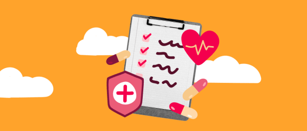 clipboard, healthcare_checklist, orange_background