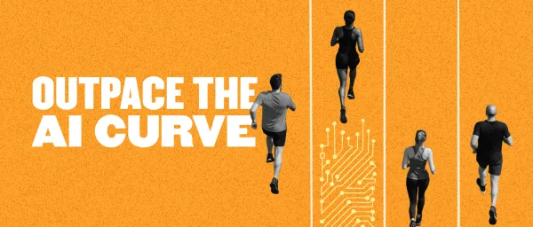 outpace-ai-curve, running-figures-tech-background