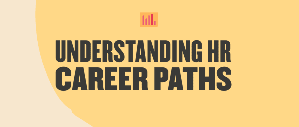 understanding hr career paths, career path illustration with growth chart on a yellow background