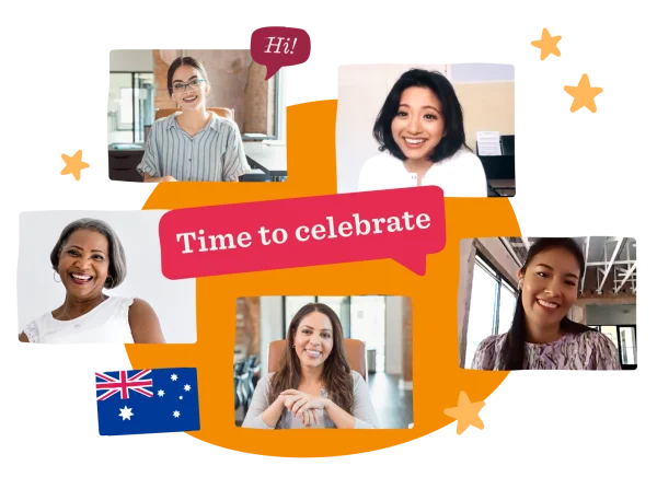 celebration, diverse-women, Australia-flag