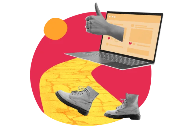 shoes, laptop_with_thumbs_up
