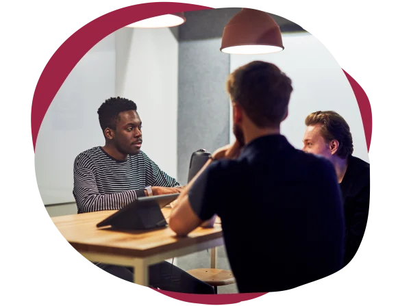 meeting room discussion, collaborative teamwork with diverse professionals in modern office space