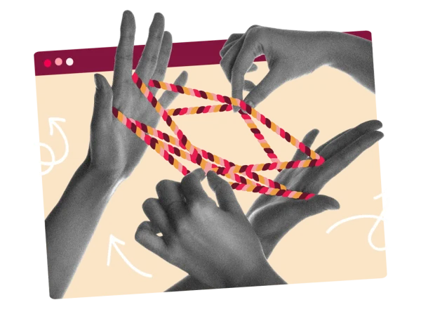 hands, colorful-strings