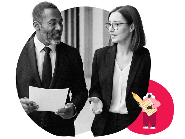 business professionals, collaborative discussion
