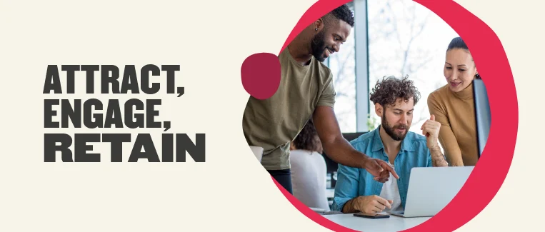 attract-engage-retain, team-collaboration-laptop