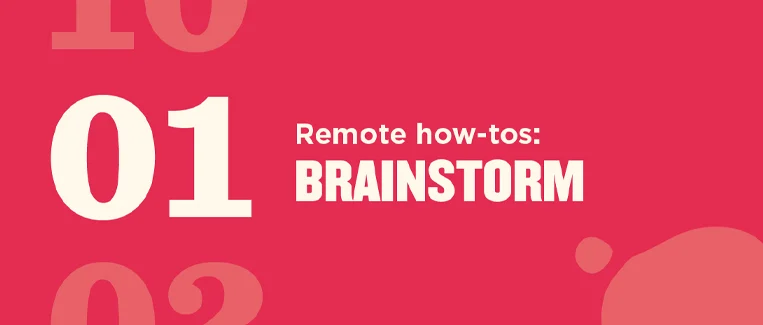 remote brainstorming guide, visual elements on a vibrant background