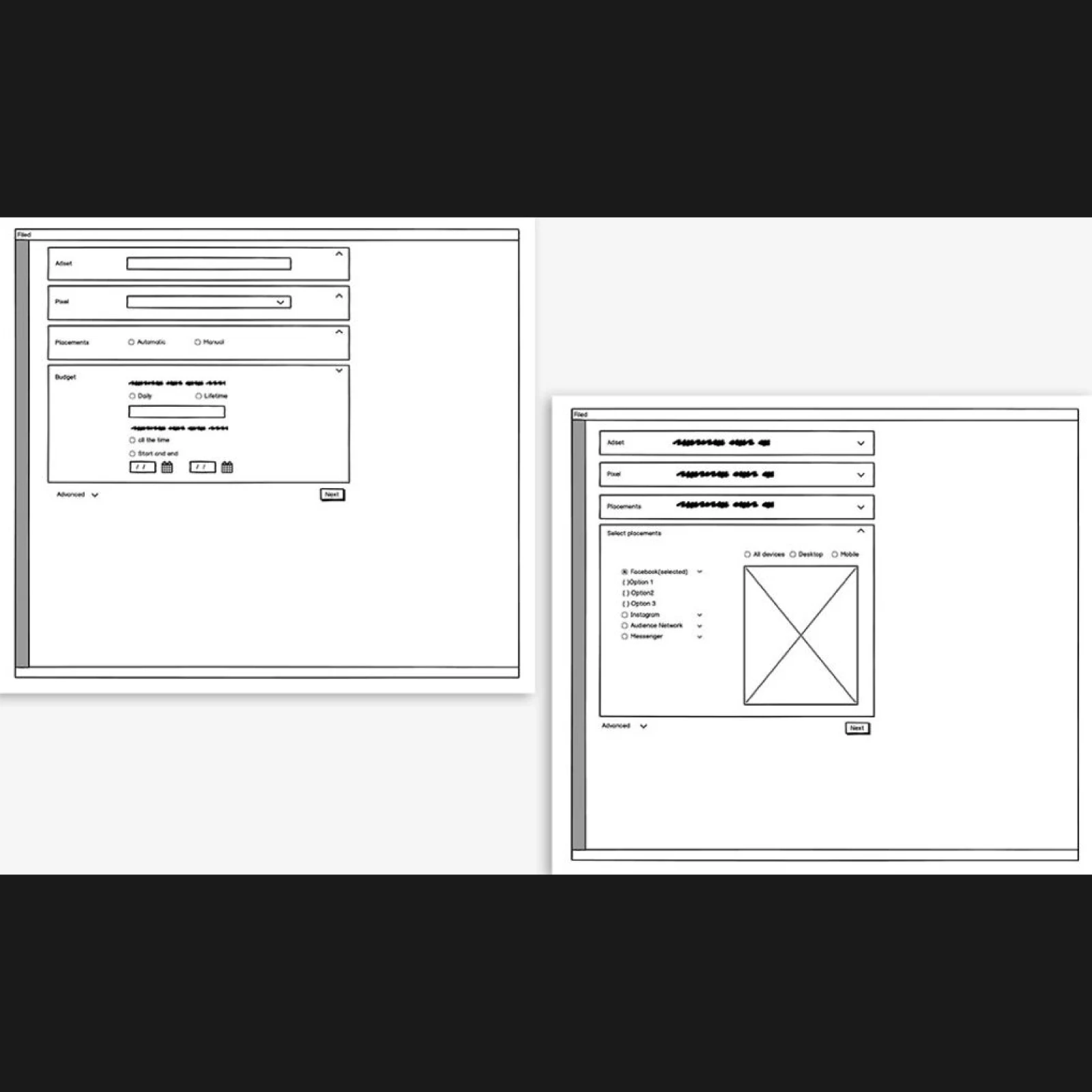 Filed Wireframes