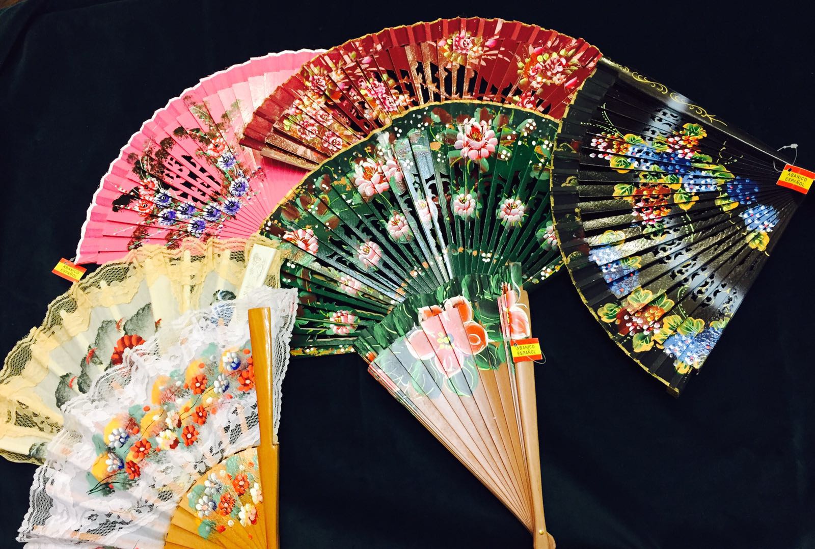 ventagli in legno e plastica dipinti a mano ventagli in legno e plastica dipinti a mano