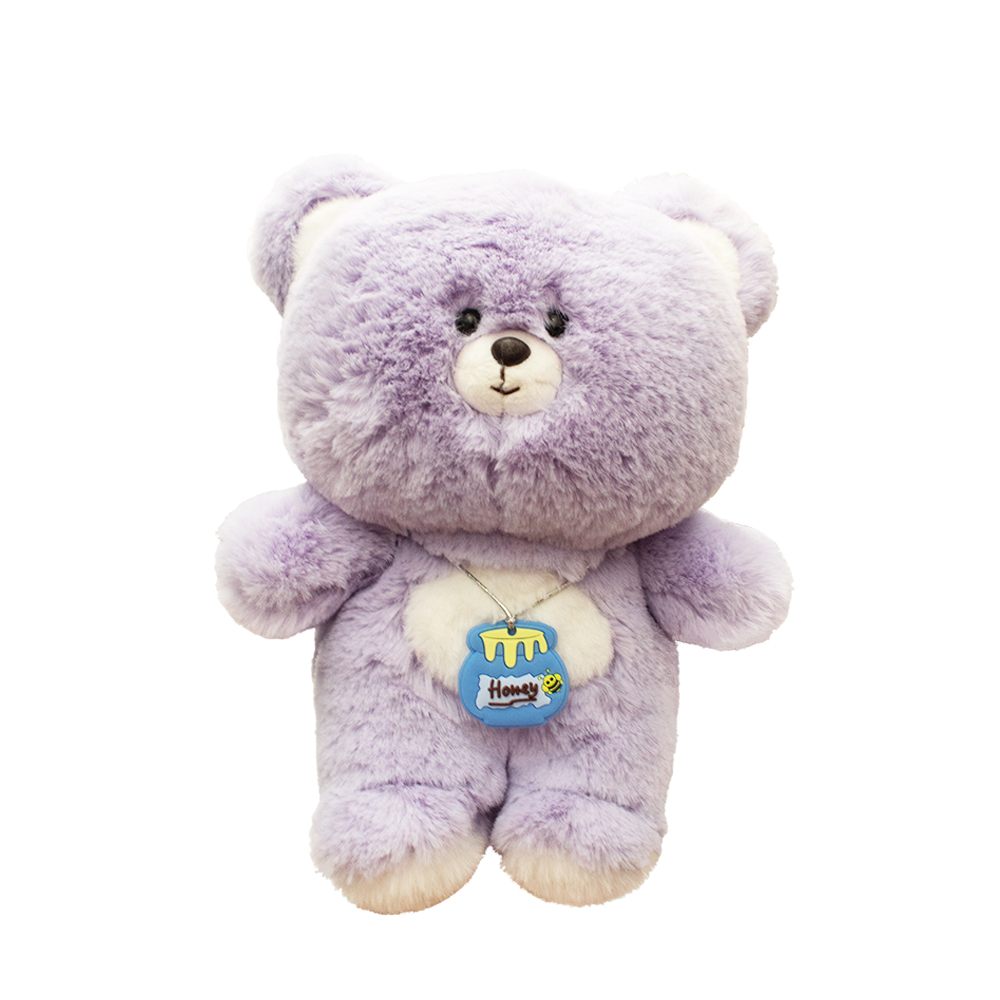 Importadora la Merced Peluches Osito de 35cm Compañero de Juego y Siesta (Lila).