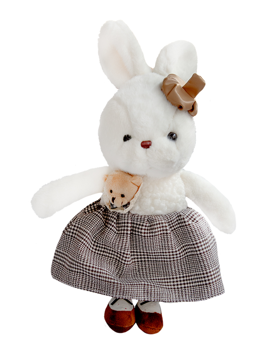 Importadora la Merced Peluches Conejitos de 35cm Compañero de Juego y Siesta (Gris).