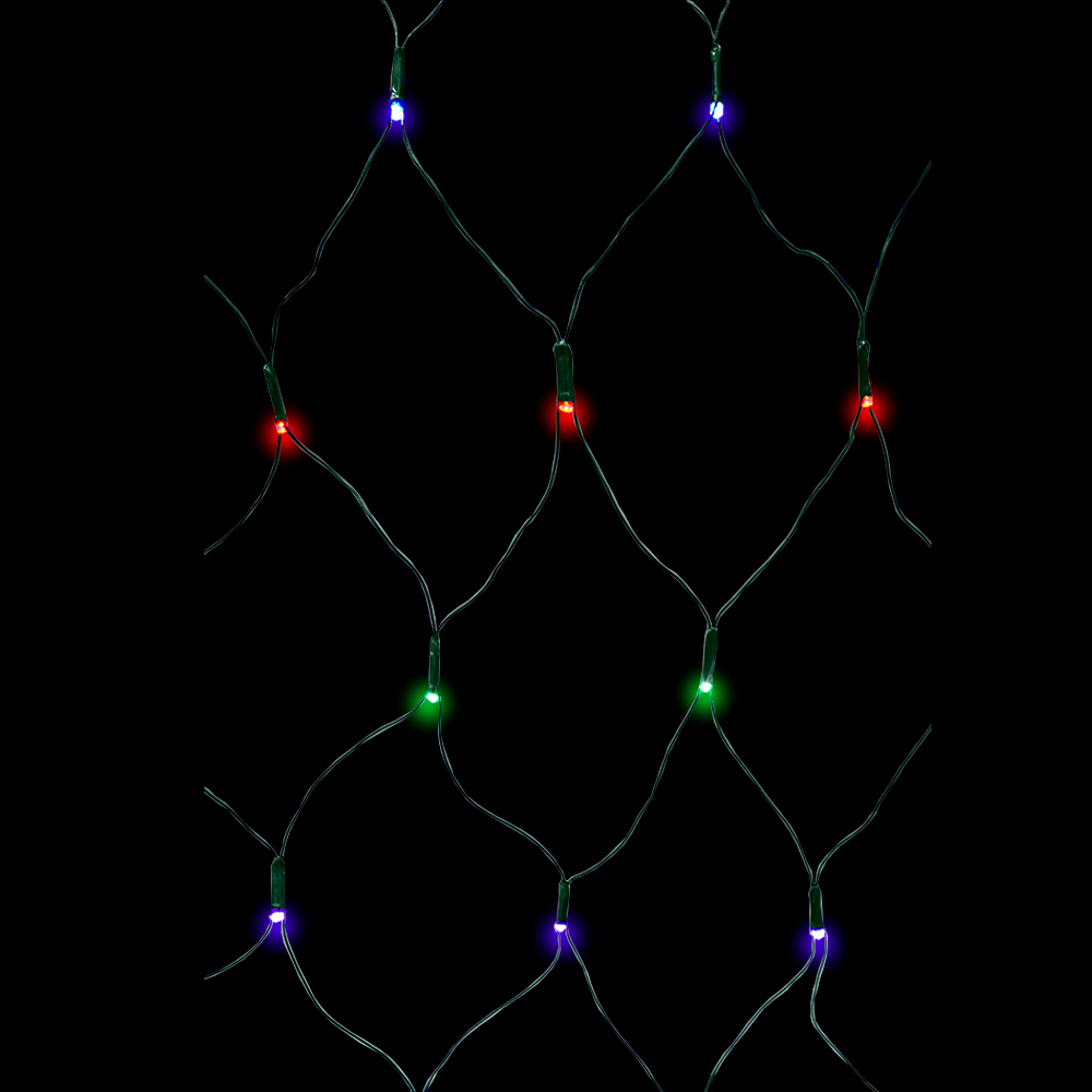 Serie tipo Red Luces LED Multicolor 320 focos cable Verde 8 Funciones 300cm