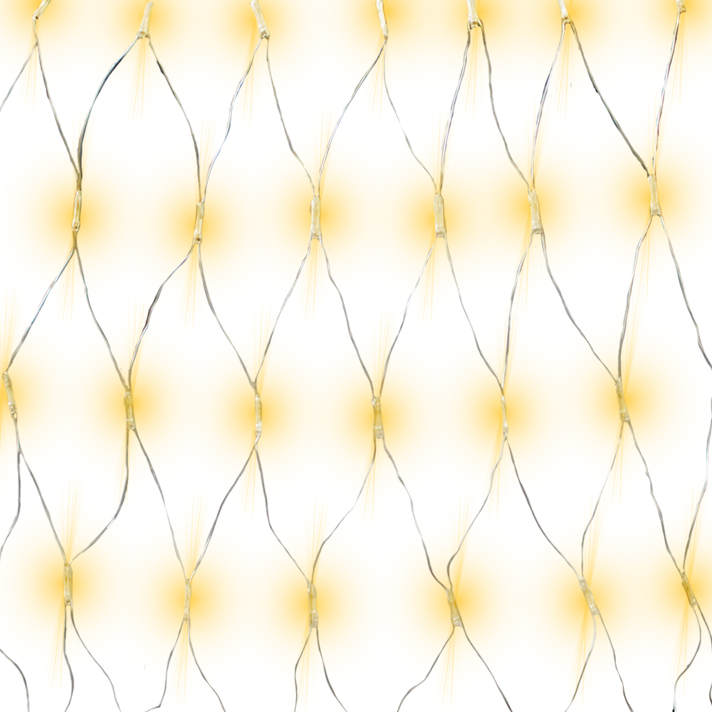 Serie tipo Red Luces LED Calido 320 focos cable Transparente 8 Funciones 300cm