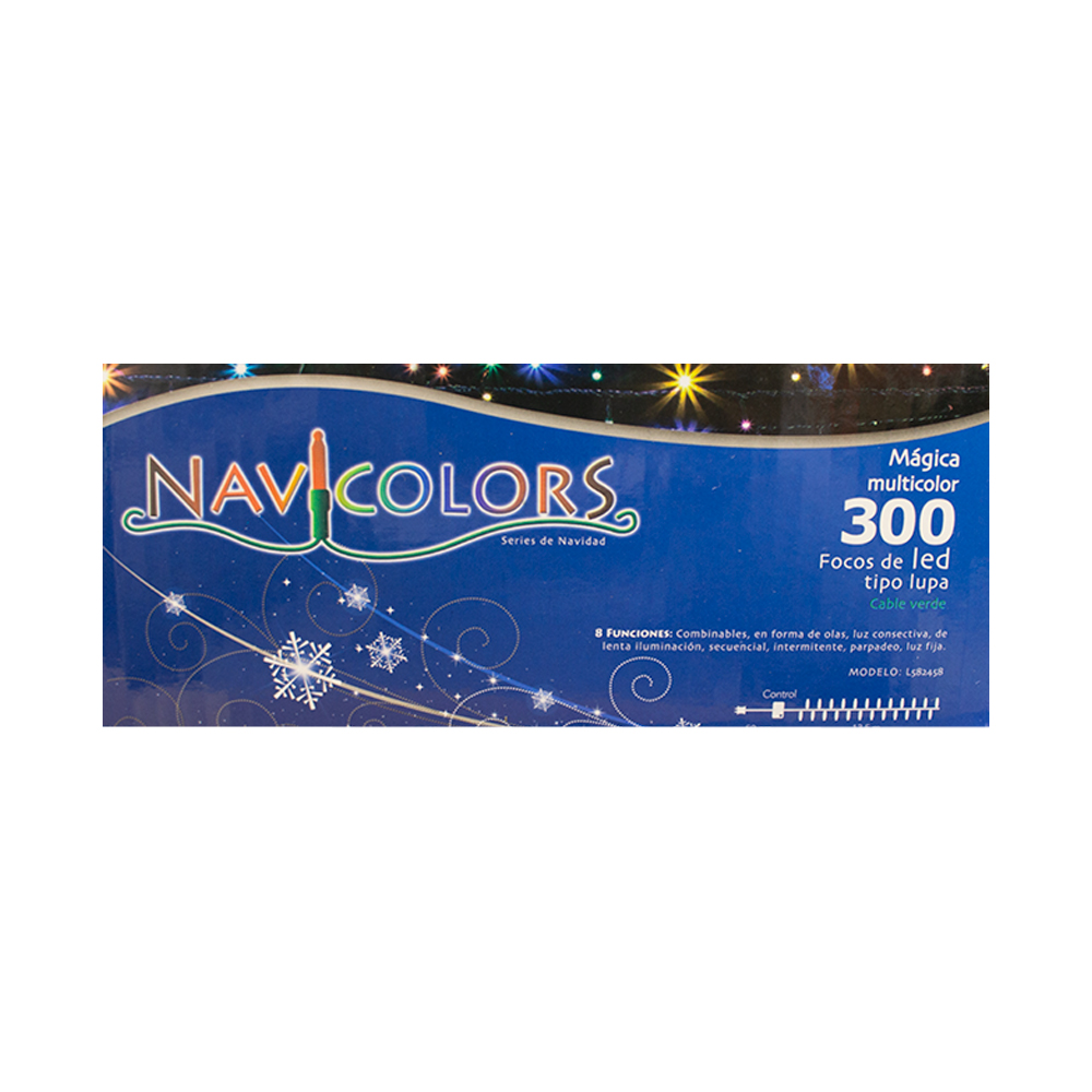 Luces LED Multicolor 300 Led, Luz Multicolor Cable Verde Funciones 1400cm