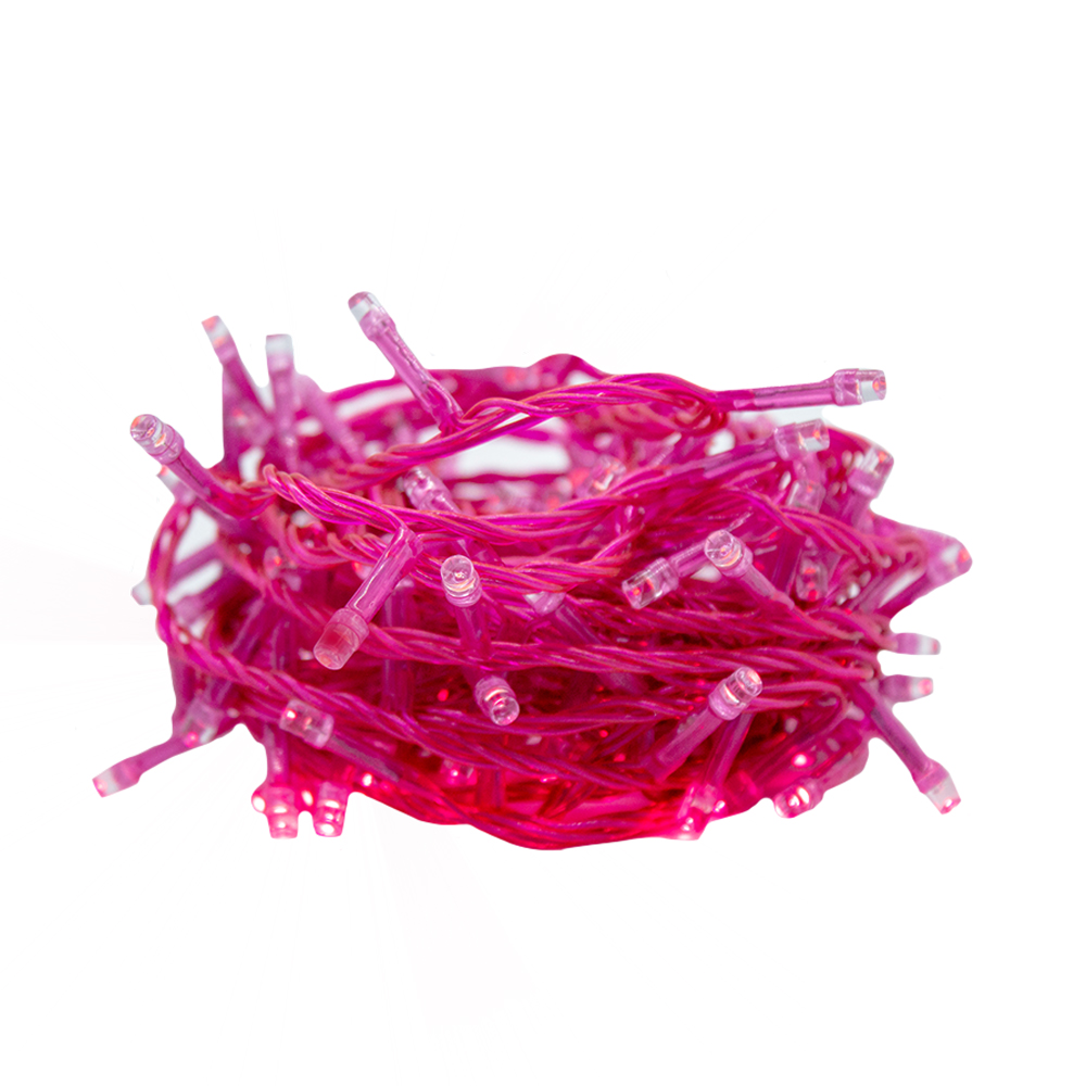 Luces LED Rosa 140 Led, Cable Rosa Funciones 680 cm