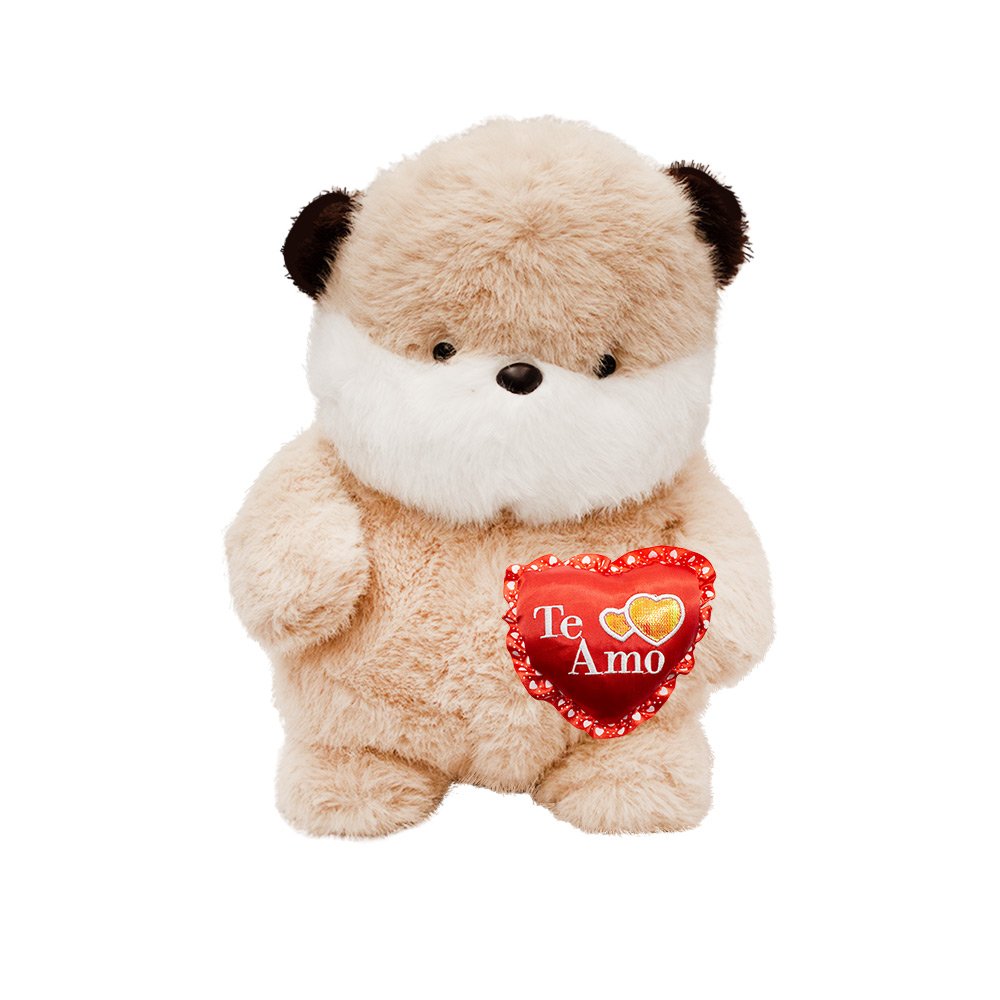 Hermoso Muñeco de Oso con Corazon Hechos a Mano de 36cm, Regalo de San Valentin, 14 de Febrero Te amo Rojo