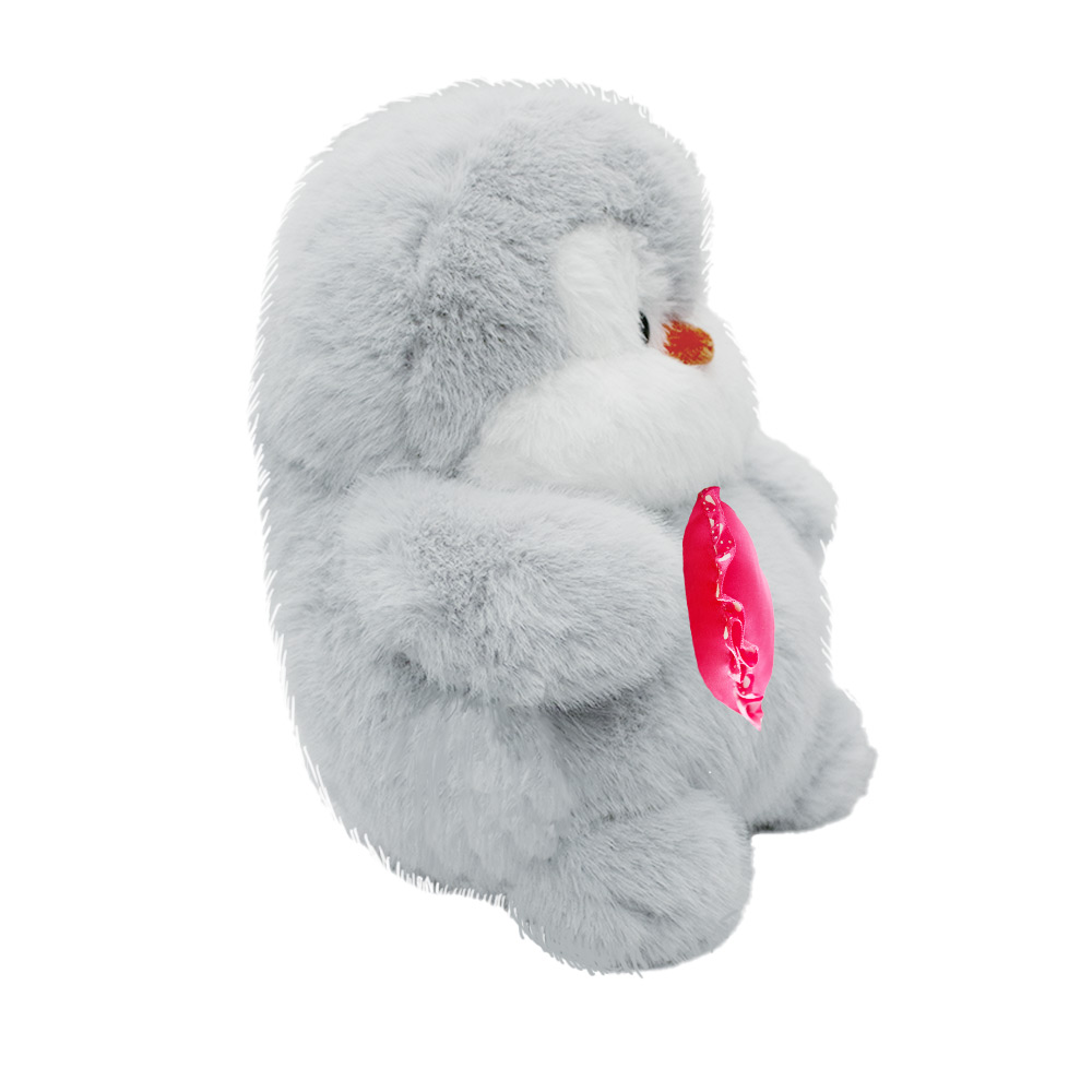 Hermoso Muñeco de Pingüino con Corazon Hechos a Mano de 32cm, Regalo de San Valentin, 14 de Febrero Te quiero Rosa
