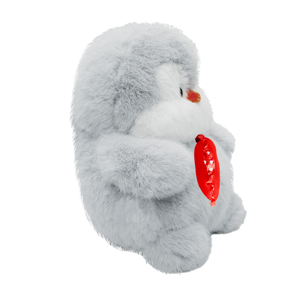 Hermoso Muñeco de Pingüino con Corazon Hechos a Mano de 32cm, Regalo de San Valentin, 14 de Febrero Te quiero Rojo