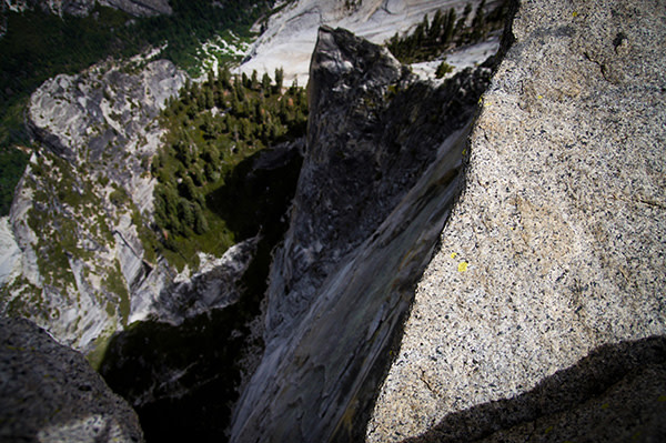 The view over the edge of Half Dome The view over the edge of Half Dome