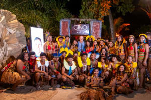 awê pataxó no aniversário de Luigi