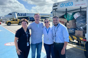 Luigi Rotunno faz entrega de doações para vítimas das chuvas do rio grande do sul