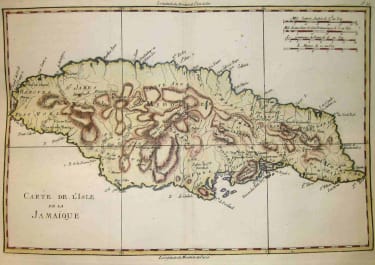 JAMAICA CARTE DE L'ISLE DE LA JAMAICQUE