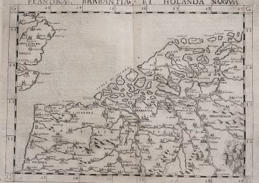 RUSCELLI'S EARLY MAP OF THE LOW COUNTRIES