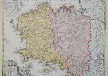 HOMANN'S FOLIO MAP OF BRITANNY