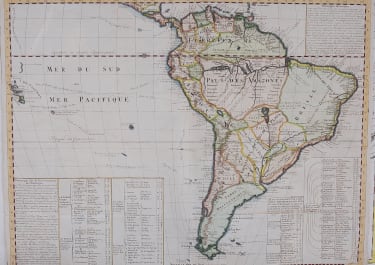 CHATELAIN MAP OF SOUTH AMERICA
