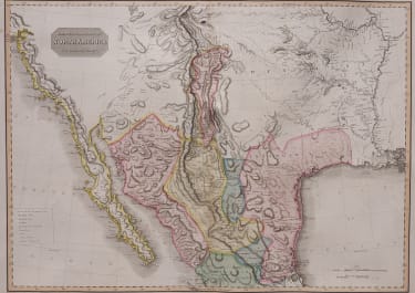 PINKERTONS IMPORTANT MAP OF THE SPANISH DOMINIONS IN NORTH AMERICA 1811