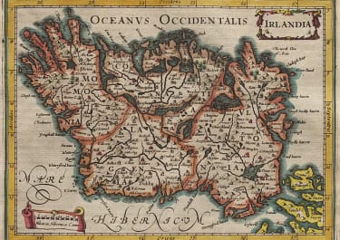 MERCATOR JANSSONIUS  IRELAND  ATLAS MINOR 1628