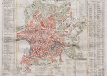 CHATELAIN MAP OF ROME 1708