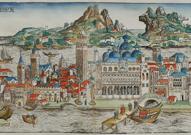 SCHEDEL PANORAMA OF VENICE PUBLISHED ANTON KOBERGER SUPERB 1493