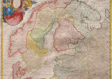 HOMANN MAP OF SCANDINAVIA