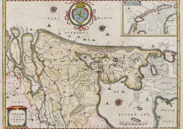 MERIAN MAP OF HOLLAND 1650